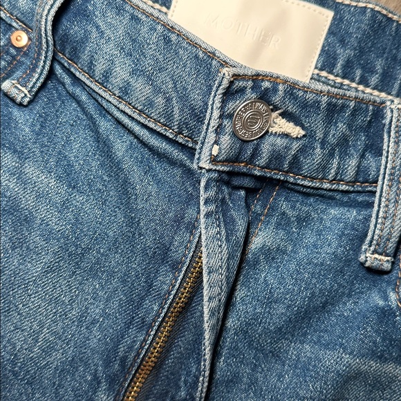 MOTHER High Waisted Rider Ankle Running with Scissors Jeans - 33 - Picture 6 of 8